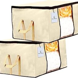 Kuber Industries Underbed Rectangular Storage Bag Cover (Ivory, Extra Large) - Set of 2 (CTKTC23826)-image-63