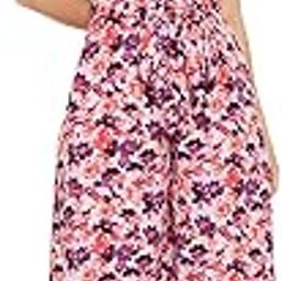 Women's Multicolored Floral Crepe Sleeveless Jumpsuit with Waist Belt-picture-3