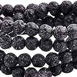 Lava Black Beads Mala 8 mm for Unisex Lava mala-picture-33