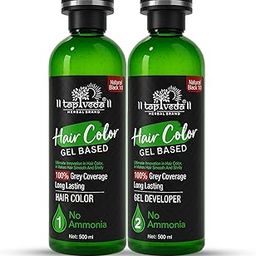 Tapveda Hair Color Gel for Men & Women for Black Hair | Amonia-Free, Safe for All Hair Types | Natural Black Hair Dye | Long-Lasting Hair Color (500ml x 2, Total 1000ml)-image-20
