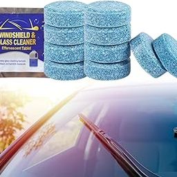 Qofral Car Glass Cleaner Tablets,Glass Wiper Cleaning Tablets, Car Windshield Washer Solid Tablets, Windshield Glass Cleaner,Car Wiper Detergent Effervescent Tablet (Pack of 10)-image-43