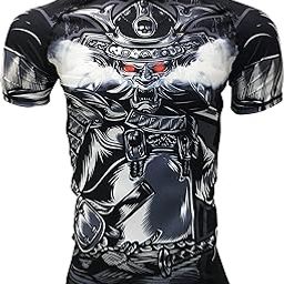 BJJ Rash Guards Grappling MMA Jiu Jitsu No Gi UFC Shirt Fight Wear, Short Sleeves-image-53