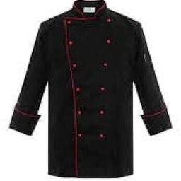 Men's Cotton Chef Coat Professional Coat (Black,44,2XL)-image-60