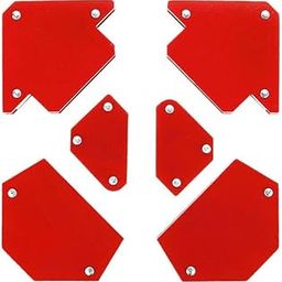 Inditrust new Multi Angle magnetic welding holder clamps set Maf with 2pcs x 3inch arrow type, 2pcs x triangle and 2pc x mini, strong magnet pull (Pack of 6)-0