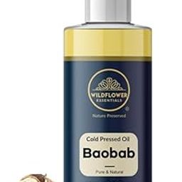 Wildflower Essentials Baobab Oil Cold Pressed for Face Skin Hair & Body Hydration Pure & Natural (100ml)-picture-48
