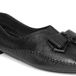 Original Leather Bellies for Women with Bow Design W-3731 | Odour-Proof Material with Memory Foam Cushioned Insole-image-58