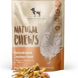 Heads Up For Tails Sara's Natural Chews Dehydrated Chicken Feet Dog Treats-80 Gram, Adult, Dried-image-70