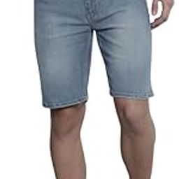 Men Slim Fit Mid-Rise Denim Shorts-picture-36