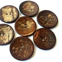 Bhavya Enterprises Natural Coconut Shell Button- Very Big Buttons- Extra Large Buttons- 1.5 inch Coconut shell Button- 1.5" Buttons - Brown Buttons For Sewing,Craft and Emabroidery, Pack of 10pcs-picture-28