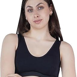 Women's Cotton Sports Bra| Full Coverage | Non Padded |Non Wired | Cotton Strech Pack of 1-image-19