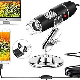 Microware Digital Microscope, USB 2.0 Digital Microscope HD Electronic Microscope 1000x Magnification Microscope, 3 in 1 Micro Interface Camera Magnifier-16