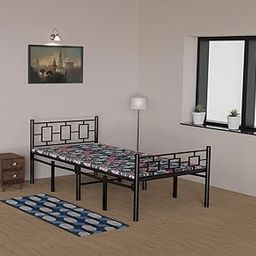 Sahni Foldable Furniture Modern Single Bed with Hard Mattress (6ft x 3 ft)-image-17