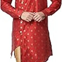 Men's Jacquard Silk Printed Indowestern Sherwani-image-8