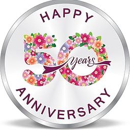 Precious Moments BIS Hallmarked Silver Coin 25th & 50th Happy Anniversary Floral Design 999 Pure-image-1