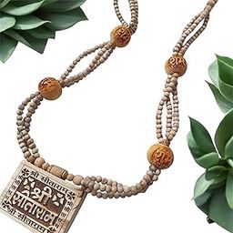 Vrindavan Shopi Shri Sitaram Bhaktmal Locket Mala in Tripple Layer Original Tulsi Beads Mala 26 inches-image-82