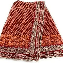 Fashion & Heritage New Chunnis & Dupattas Delivering Ethnicity Women's Embroidered Chiffon Dupatta Color Orange-46