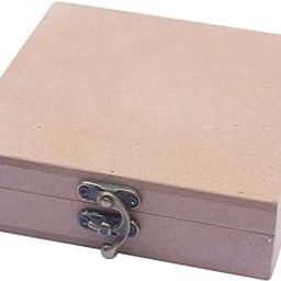 IVEI DIY MDF Box Craft - Plain MDF Wood Blank Square Box for Painting, Wooden Sheet Craft, Decoupage, Resin Art Work & Decoration (Box Dimensions - 5.5 in X 5.5 in X 1.5 in)-image-67