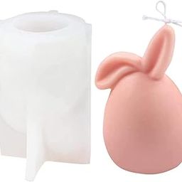 RKPM HOMES Bunny Eggshell Shaped Candle Mold I 3D Fondant Easter Rabbit Silicone Wax Mould I Candles for Chocolate, Dessert, Cake Decor, Aromatherapy, Soap, Ornament, Resin Art (Folded Ear)-image-4