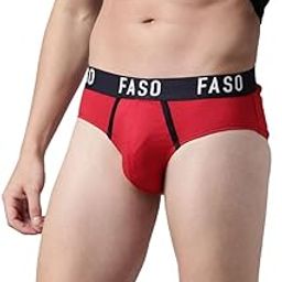 FASO Premium Organic Cotton Briefs FA1005 Assorted (Pack of 3) - Comfortable, Eco-Friendly Underwear for Men-42