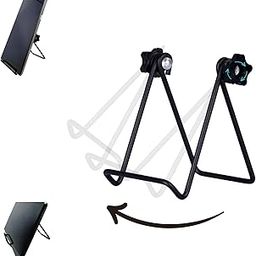 Adjustable Portable Mobile Phone Stand, Black Metal, Foldable Desktop Holder-picture-32