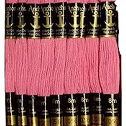 SNNP Cross Stich/Long Stich Embroidery Cotton Threads, 8 Mt Each Skeins, (Pack of 12) (Pink)-picture-17