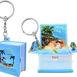 Magical Book Keychain cute–Press to Reveal Hidden island | Keychain for Girls cute | Cute Keychains | Adorable Key Chain for Girls | Keychains for Girls | keychain for bike men | key chain for car-picture-51