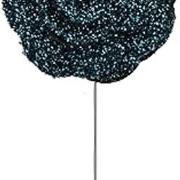 Sparkly Flower - Green Colored Brooch/Lapel Pin for Men-36