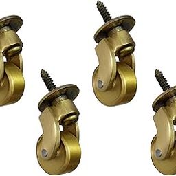 Adonai Hardware Open Brass Casters (Supplied as 4 pieces per pack) - Satin Brass-67