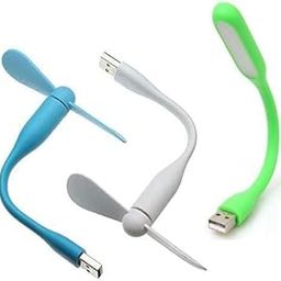 Portable Mini USB Dragon Fan with 2 Leaf & 1 Pc Poratble LED Mini Light Connect with Laptop, Smartphone, Powerbank, USB Adapter/Hub (Multicolour)-picture-20