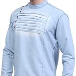 Men Washed Denim Silk Straight Kurta Stylish New-image-66