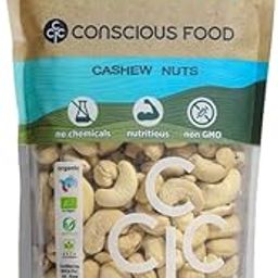 Conscious Food 100% Organic Whole Cashew Nuts W240 | 250 g | Konkan Kaju | Crunchy & Rich |Value Pack | Source of Energy Vitamins & Minerals, Protein, Dietary Fibre.-image-98