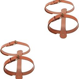POPETPOP 2pcs Outdoor Blanket Carrying Strap Picnic Pad Leather Versatile for Camping Yoga-image-7