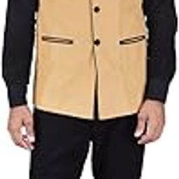 Men's Solid Peach Jute Nehru Jacket-picture-35