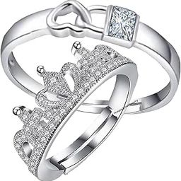 Solitaire Proposal Adjustable Couple Ring for Men and Women (PAFRCO1103098PR)-image-54