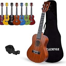 Kadence Concert Ukulele 23", Cinnamon Brown colour, fluorocarbon strings, matt finish with strap and bag (Spring Summer Collection of Ukuleles)-10