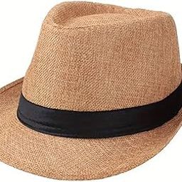 Fedora Hats for Boys Kids Fedora Hat Vintage Style Costume Fedora Hats for Kids-(Head Circumference 48cm only) (6months to 5years Years) Beige-image-49