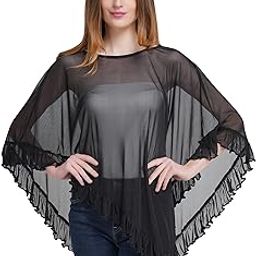 Women's Power Net Ruffled Cape/Poncho-image-12