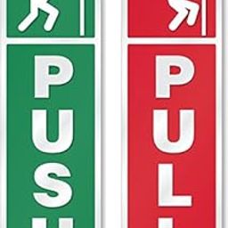 Self Adhesive Push and Pull Sign Stickers - Set of 4-23