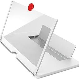 Ultra Compact Mobile Phone 3D Screen White Magnifier Sleek 3D Video Screen Amplifier with Eyes Protection Compatible with Android,iPhone and Other Smart Phones ( Screen-Magnifiar-White )-picture-31