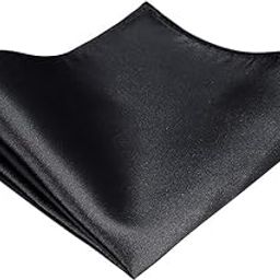 Black Satin Pocket Square for Men | Formal & Wedding Handkerchief for Suit & Tuxedo-image-39