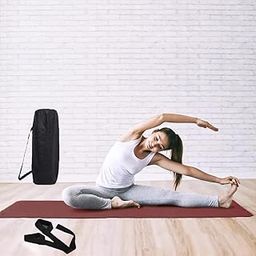Spokofit 4mm Yoga Mat with Carrying Bag & Strap for Gym Workout and Yoga Exercise with Thickness, Anti-Slip Yoga Mat for Men & Women Fitness (6 MM, WINE)-image-87