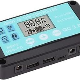 Ubersweet® Solar Charge Controller, Solar Panel Regulator Short Circuit Protection Easy To Install Practical for Industry (100A)-23