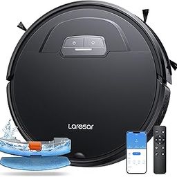 Laresar Robot Vacuum Cleaner With Mop, 4500Pa Robotic Vacuum 180 minutes runtime With Auto Carpet Boost, Ultra Thin Robot Hoover For Pet Hair, Smart App Control, Compatible with Alexa(Evol 3) - Black-21