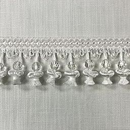 White Crystal Beaded Onion Tassel Fringe Trim 3" Width TF-20/1 Upholstery/Drapery/Interior Design/Home Furnishing/Handmade-image-25