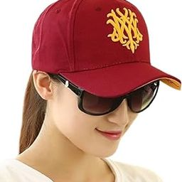 Embroidred (Wolf.M Style) Baseball Hats/Cap for Travel or Beach Trip for Women | Ladies | Girls - Red Color-11