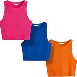 Tank Top for Women - Sleeveless Women's Tank Top for Gym Wear Sports Vest Solid Tank Top Slim Flit (Pack of 3)-image-104