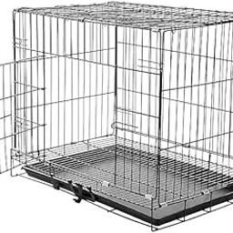DRK Shopmart Heavy Duty Stainless Steel Cage/Crate/Kennel with Removable Tray Pet Cage Ideal for Dogs and Cats - Black (30 inch)-image-31