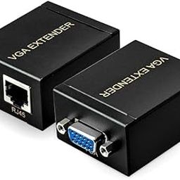 BigPlayer VGA to RJ45 Signal Extender Adapter (Black) | VGA Over Cat5/Cat6 Ethernet Cable Extender | HD Video Transmission for PC, Laptop, Monitor, Projector – Plug & Play, Long Distance Support-image-19