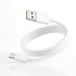 Realme 100W Supervooc/ Superdart/Dart USB to Type C Fast Charging Data Cable for Realme 12 pro plus/11 pro plus/11/ 10/9 Pro/Narzo 60 Pro/60/50/50 pro/30/Gt 6 Support 65W/33W /80w Quick Charge, White-24