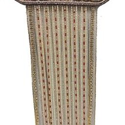 Elegant Pearls and Stones Laces Sehra in Golden, Red and Maroon Colour-picture-37